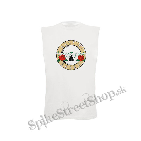 GUNS N ROSES - Classic Logo - biele detské tričko bez rukávov