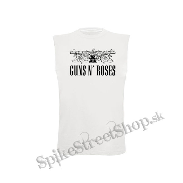 GUNS N ROSES - Logo And Two Pistols - biele detské tričko bez rukávov