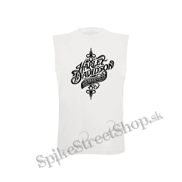 HARLEY DAVIDSON - Motor Cycles Tattoo Logo - biele detské tričko bez rukávov