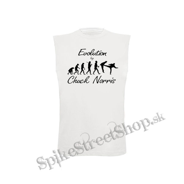 CHUCK NORRIS - Evolution By Chuck Norris - biele detské tričko bez rukávov