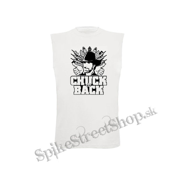 CHUCK NORRIS - Chuck Is Back - biele detské tričko bez rukávov