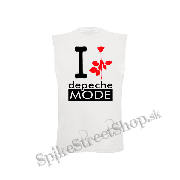 I LOVE DEPECHE MODE - biele detské tričko bez rukávov