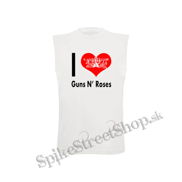 I LOVE GUNS N ROSES 2 - biele detské tričko bez rukávov