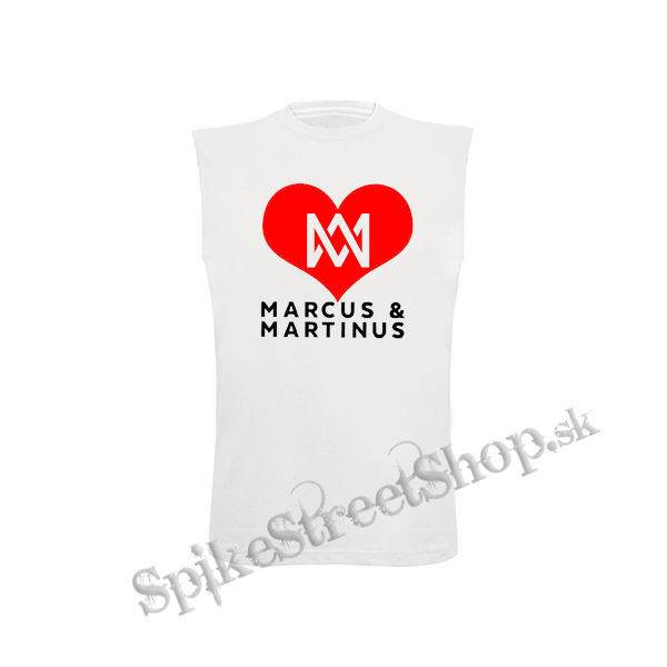 I LOVE MARCUS & MARTINUS - Motive 2 - biele detské tričko bez rukávov
