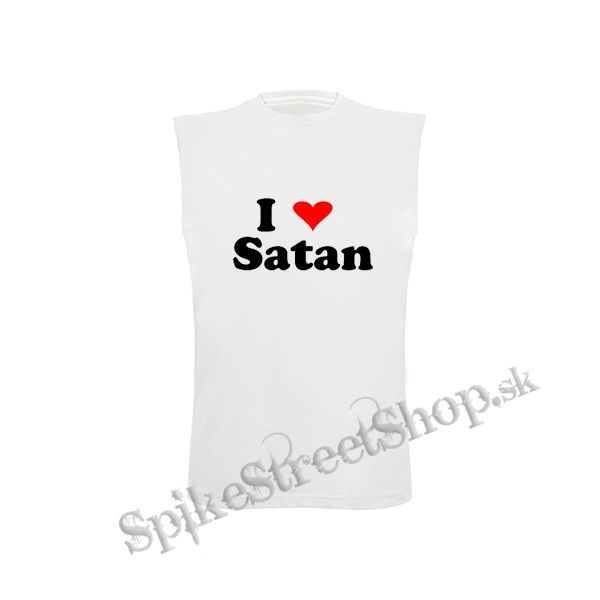 I LOVE SATAN - biele detské tričko bez rukávov