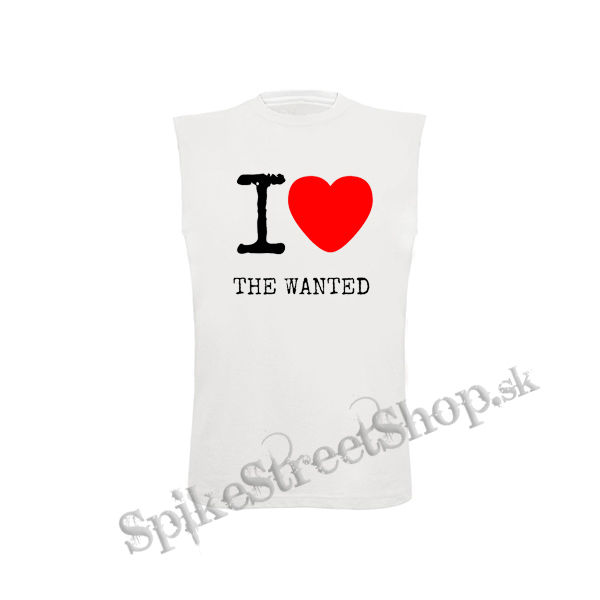 I LOVE THE WANTED - biele detské tričko bez rukávov