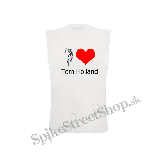 I LOVE TOM HOLLAND - biele detské tričko bez rukávov