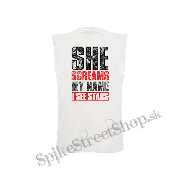 I SEE STARS - She Screams My Name - biele detské tričko bez rukávov