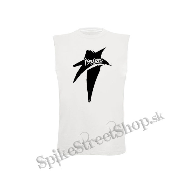I SEE STARS - White Star - biele detské tričko bez rukávov