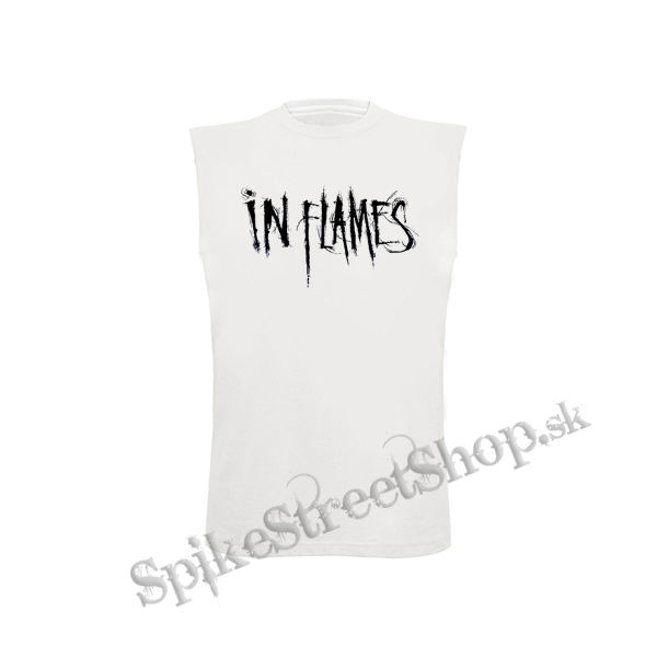 IN FLAMES - Logo - biele detské tričko bez rukávov