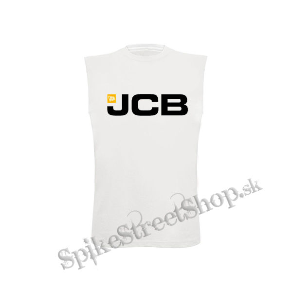 JCB - Logo - biele detské tričko bez rukávov