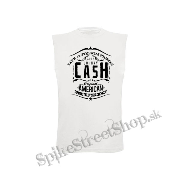 JOHNNY CASH - Original American Music - biele detské tričko bez rukávov