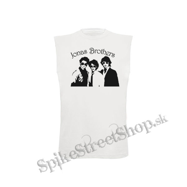 JONAS BROTHERS - Logo & Band - biele detské tričko bez rukávov