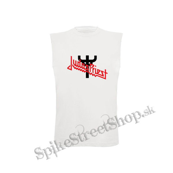 JUDAS PRIEST - Classic Logo Cross Symbol - biele detské tričko bez rukávov