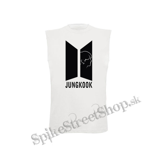 JUNGKOOK - BTS Logo & Portrait - biele detské tričko bez rukávov