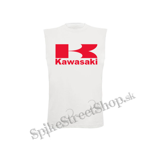 KAWASAKI - Logo - biele detské tričko bez rukávov