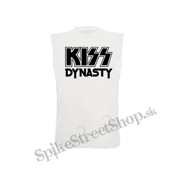 KISS - Dynasty Black Motive - biele detské tričko bez rukávov