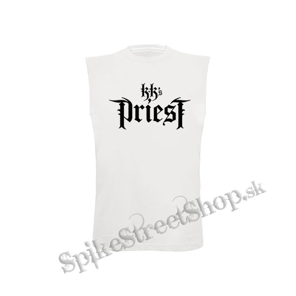 KK´s PRIEST - Logo - biele detské tričko bez rukávov