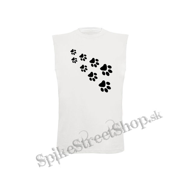LABKY - PAWS - biele detské tričko bez rukávov