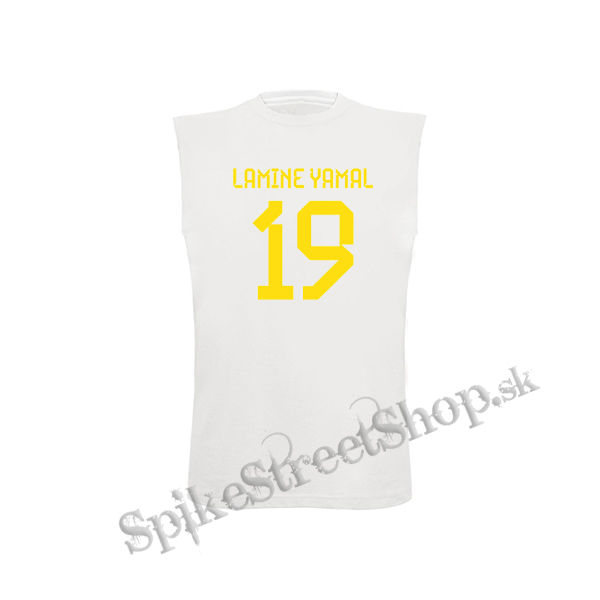 LAMINE YAMAL - 19 - biele detské tričko bez rukávov