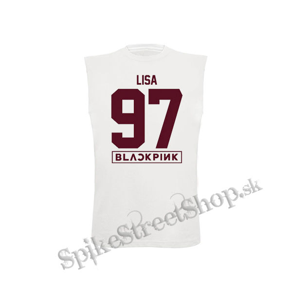 LISA 97 - BLACKPINK - Pink Number Years - biele detské tričko bez rukávov