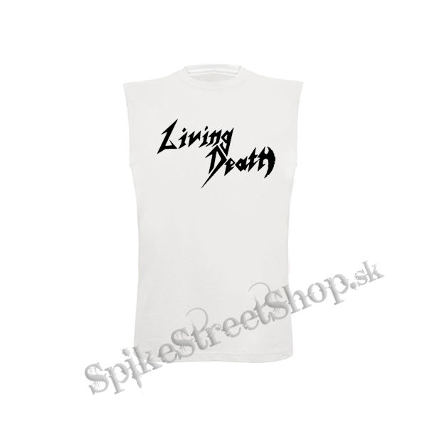 LIVING DEATH - Logo - biele detské tričko bez rukávov