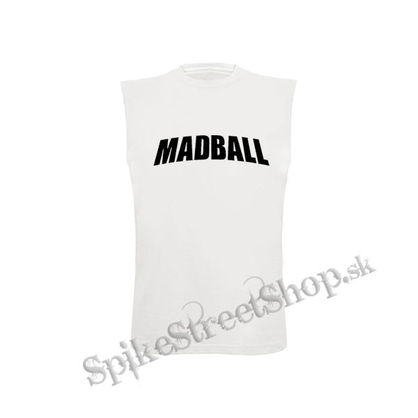 MADBALL - Logo - biele detské tričko bez rukávov
