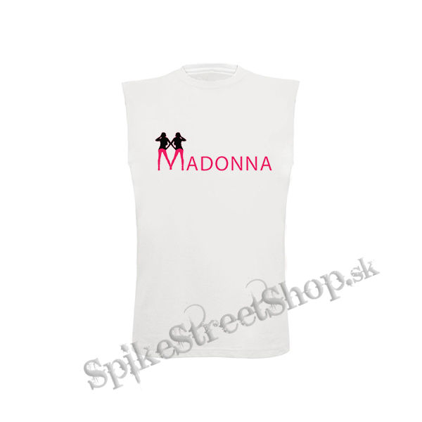 MADONNA - Logo Color - biele detské tričko bez rukávov