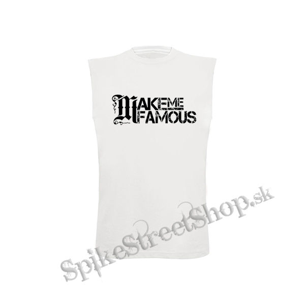 MAKE ME FAMOUS - Logo - biele detské tričko bez rukávov