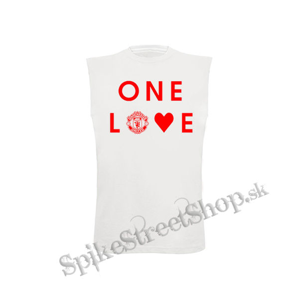 MANCHESTER UNITED - One Love - biele detské tričko bez rukávov