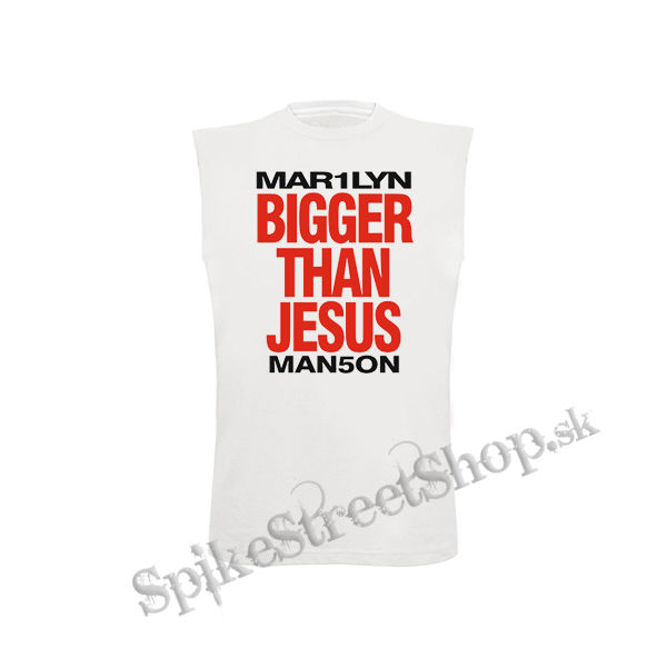 MARILYN MANSON - Bigger Than Jesus - biele detské tričko bez rukávov