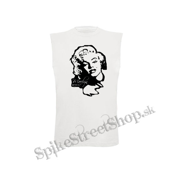 MARILYN MONROE - Portrait - biele detské tričko bez rukávov