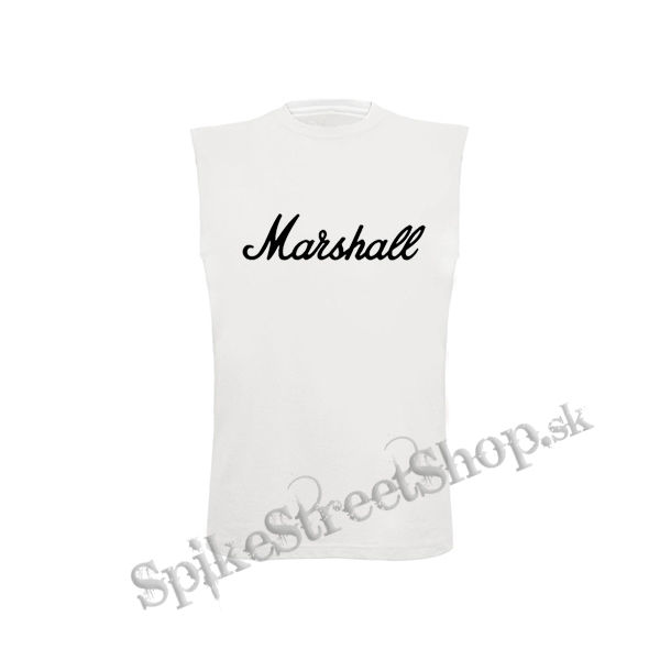 MARSHALL - Logo - biele detské tričko bez rukávov