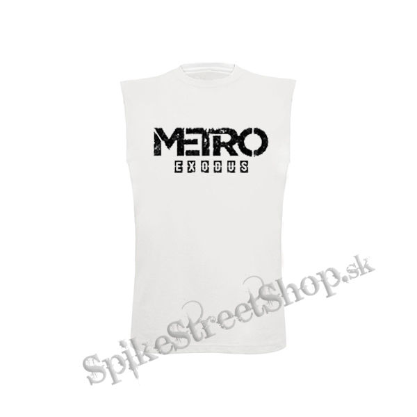 METRO EXODUS - Logo - biele detské tričko bez rukávov