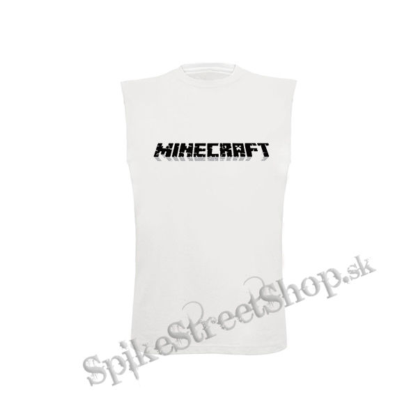 MINECRAFT - Logo - biele detské tričko bez rukávov