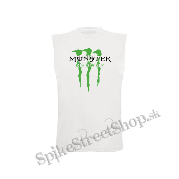 MONSTER ENERGY - Logo Crest - biele detské tričko bez rukávov