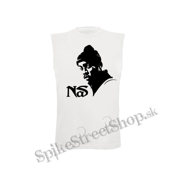 NAS - Logo & Portrait - biele detské tričko bez rukávov