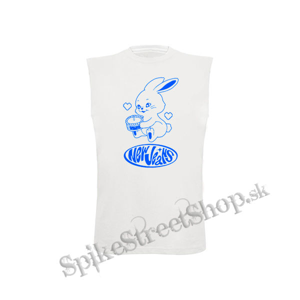 NEWJEANS - Logo & Bunny - biele detské tričko bez rukávov