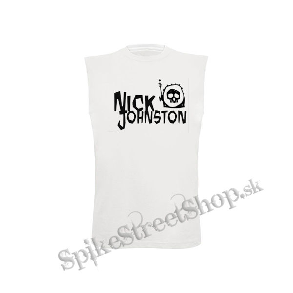NICK JOHNSTON - Logo - biele detské tričko bez rukávov