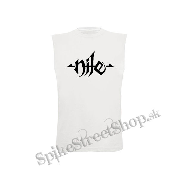 NILE - Logo - biele detské tričko bez rukávov