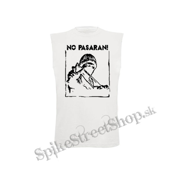 NO PASARAN - Logo Hero - biele detské tričko bez rukávov