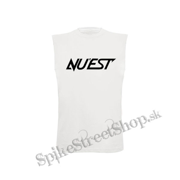 NUEST - Logo - biele detské tričko bez rukávov