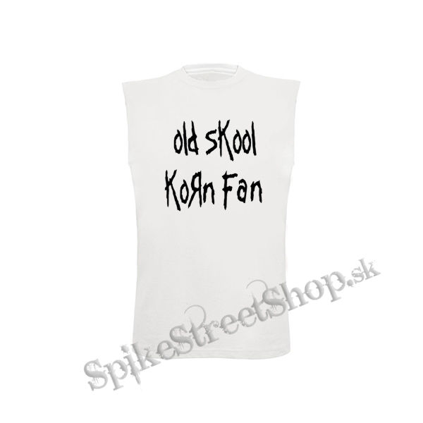 OLD SKOOL KORN FAN - biele detské tričko bez rukávov
