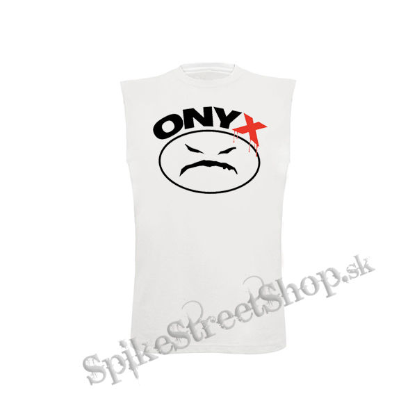 ONYX - Logo - biele detské tričko bez rukávov