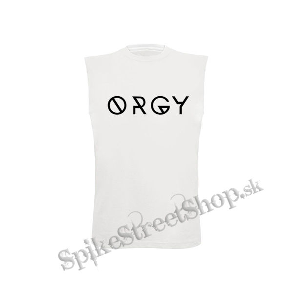 ORGY - Logo - biele detské tričko bez rukávov