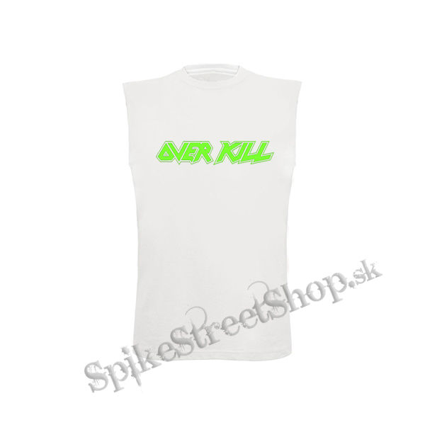 OVERKILL - Logo Green - biele detské tričko bez rukávov