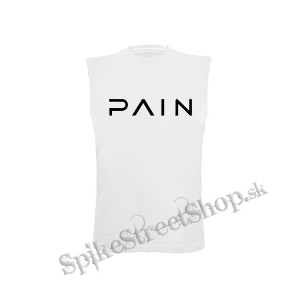 PAIN - Logo - biele detské tričko bez rukávov