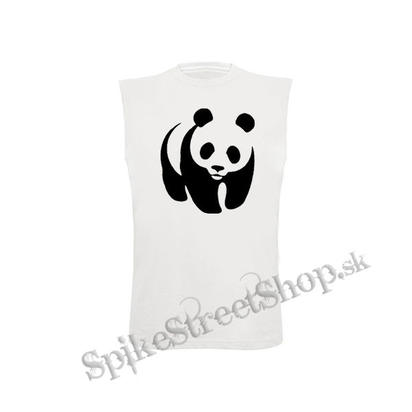 PANDA  Motive 2 - biele detské tričko bez rukávov