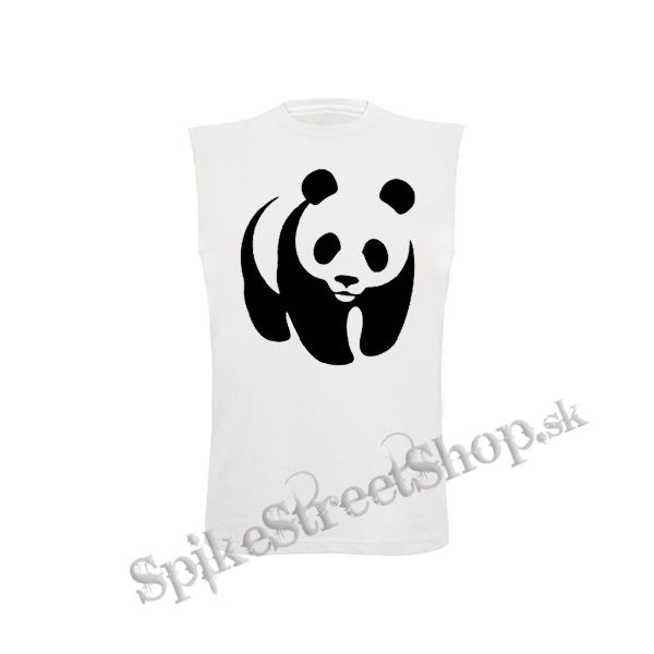 PANDA - biele detské tričko bez rukávov