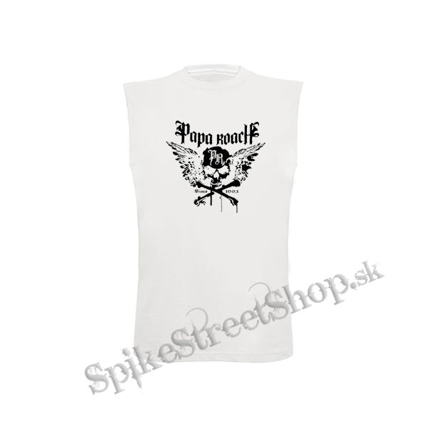 PAPA ROACH - Crossbones Since 1993 - biele detské tričko bez rukávov